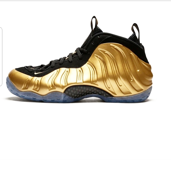 gold foamposite one